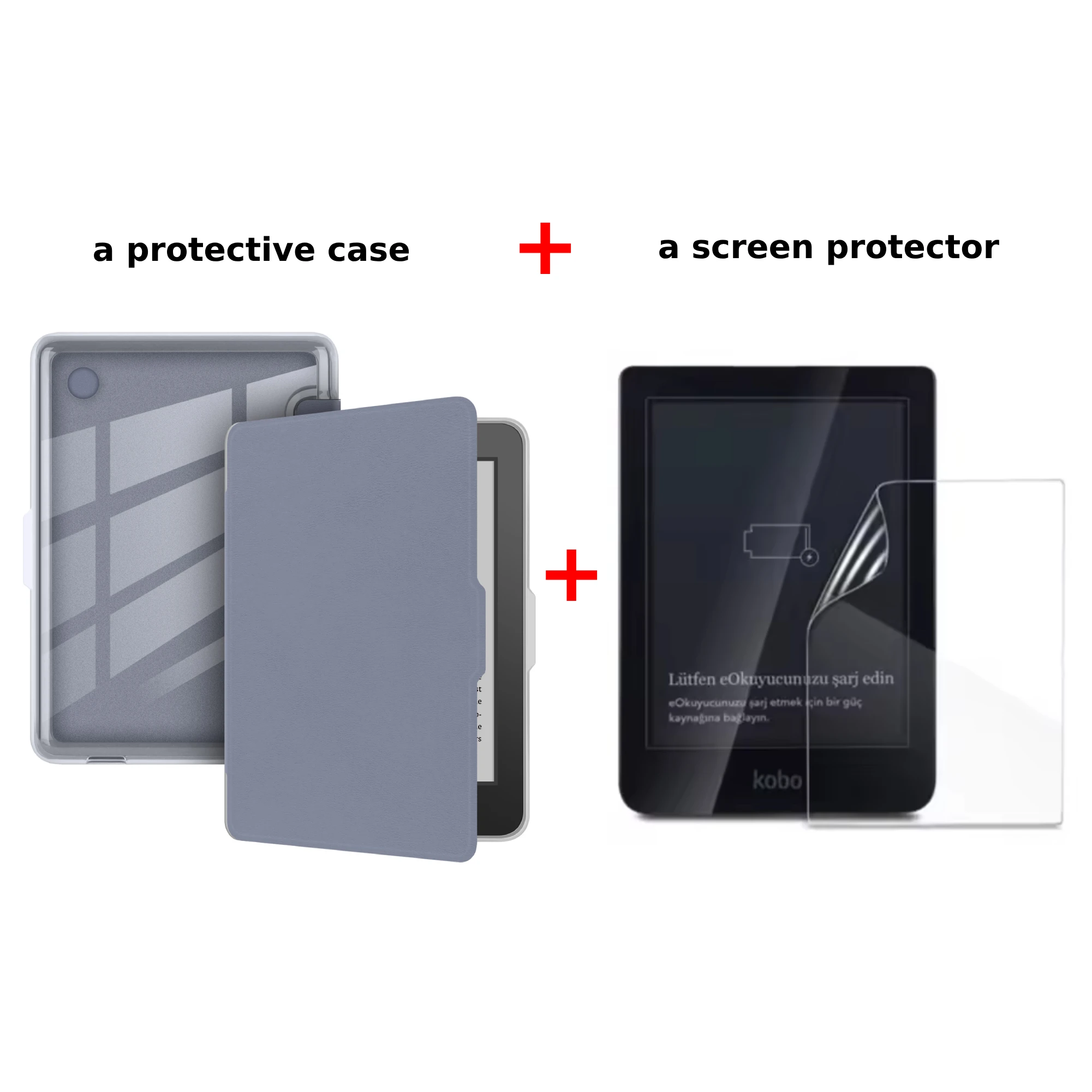 For Kobo Clara BW Case Colour 2E  + Screen Protector Auto Sleep Leather Magnetic Cover Transparent Acrylic Case 6'' ebook Funda