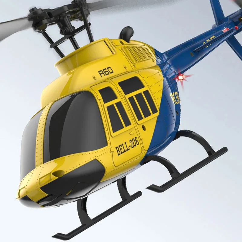 A60 4CH RC Helicopter with 6-Axis Gyro One Key Takeoff/Landing 2.4G Remote Control Anti-Crash & Stable Flight Cool Toys Gifts