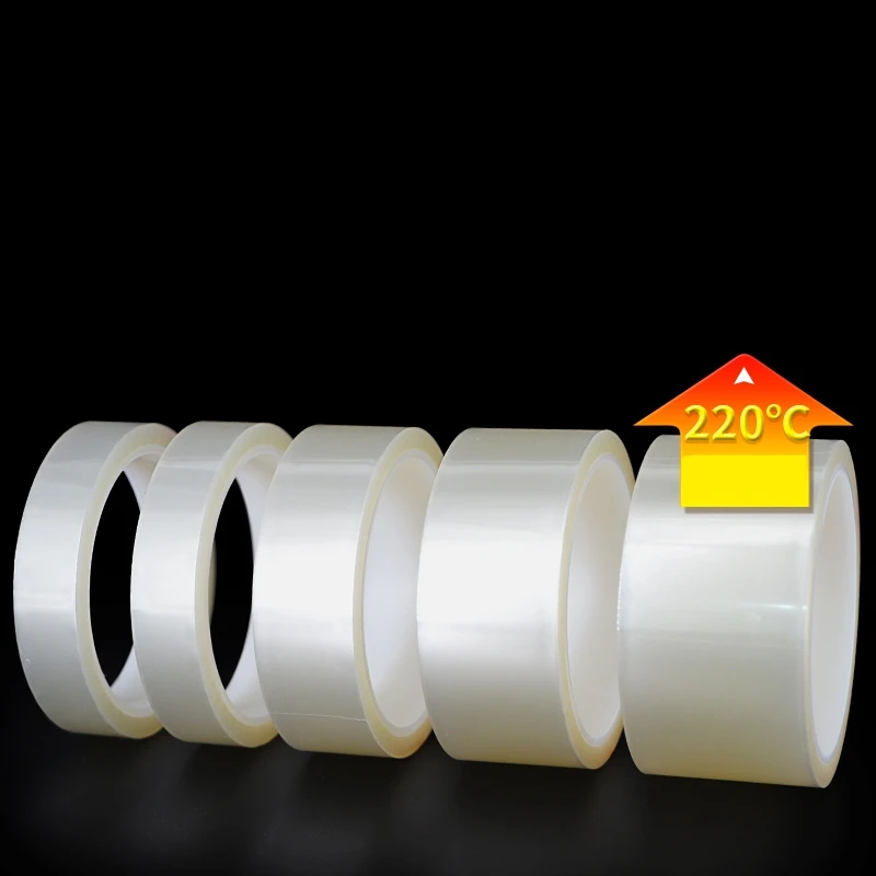 High Temperature Resistant Transparent PET Adhesive Tape Electroplated Baking Varnish PCB Silicon Tape 33M/Roll
