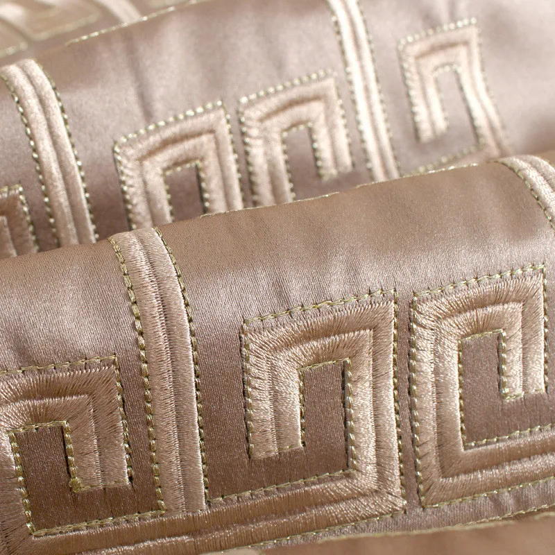 45x45cm Einfarbig Gestickter Kissenbezug Dekorativer Kissenbezug Home Jacquard Wohnzimmer Schlafzimmer Sofa Taillenkissen – Detail 7