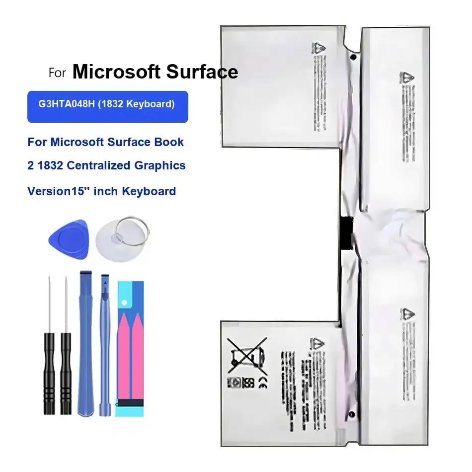 

Tablet Battery For Microsoft Surface Book 2 1832 Centralized Graphics Version15'' Inch Keyboard G3HTA048H