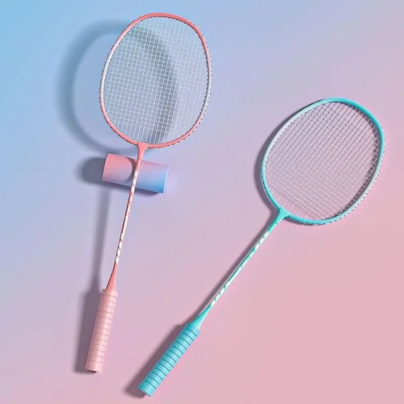 Badminton Racket Portable High Appearance High Elasticity and Durable Double Entry-level Alloy Badminton Racket Racquet Sports