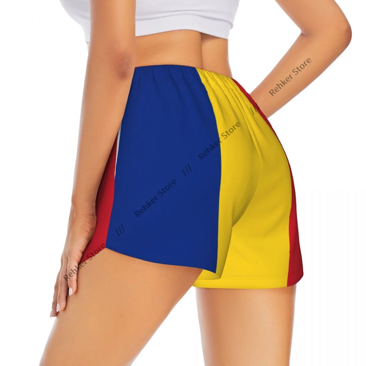

Women Yoga Shorts Flag Of Romania Lightweight Athletic Quick Dry Breathable Outdoor Running Shorts