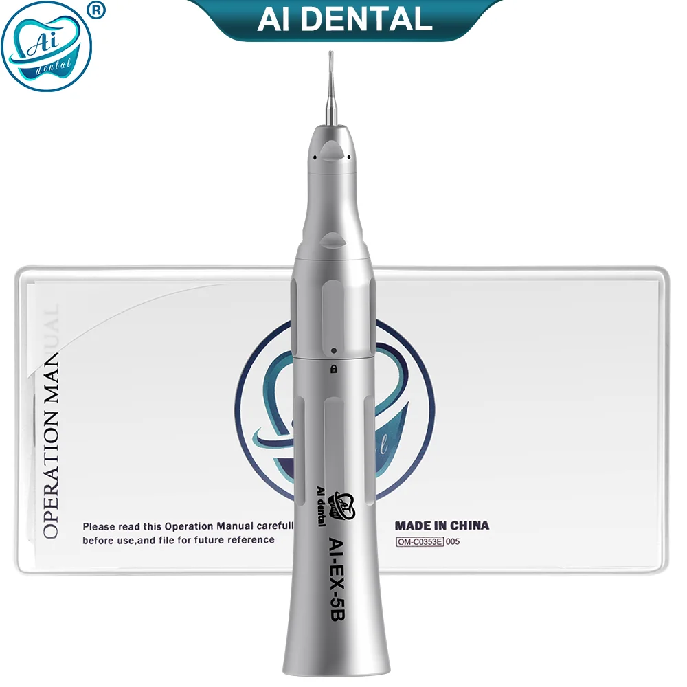 Dental contra angle handpiece AI-EX-5B 4:1 reduction FX series straight hand piece clean head system non-optic for HP burs