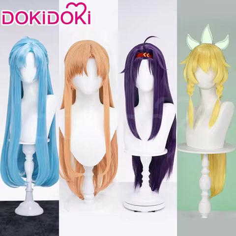 IN STOCK Asuna Konno Yuuki Kirigaya Suguha Wig Anime Sword Art Online Cosplay SAO DokiDoki 80cm Hair Asuna Cosplay Free Wig Cap