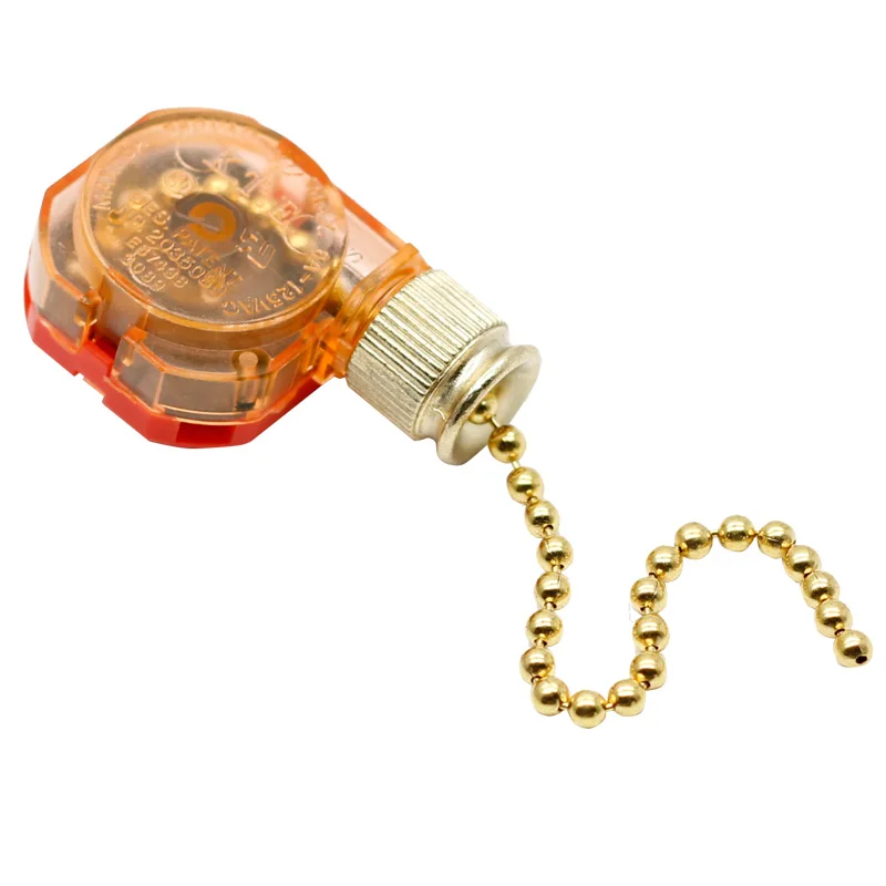 ZING ear gold bead on-off zipper switch ceiling fan light wall lamp switch