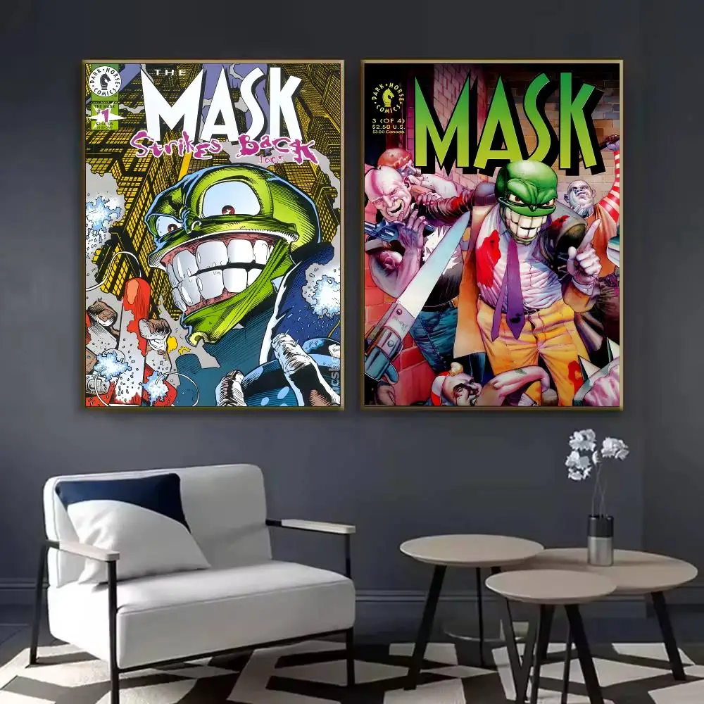 Classic Hero Comic The M-Mask Poster Waterproof Sticky Wall Art Print For Bedroom Living Room Hallway Bar Home Decor