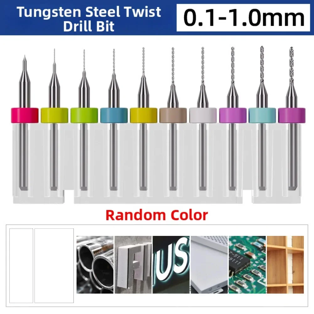 

10 стальных сверл для печатных плат и мягких металлов, предназначенные для точного сверления отверстий диаметром 0,2 мм с меньшим усилием при резании.