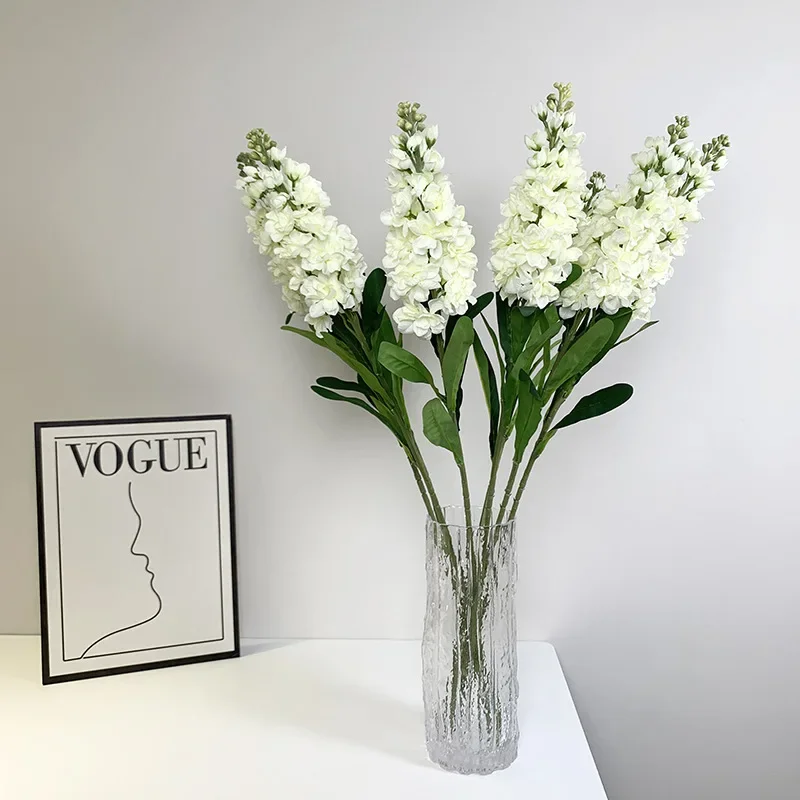 Lebensechte große Hyazinthen-Seidenblume für Hochzeit, Heimdekoration, Brautstrauß, violetter langer Zweig, Desktop-Vase, künstliche Blumen – Detail 4