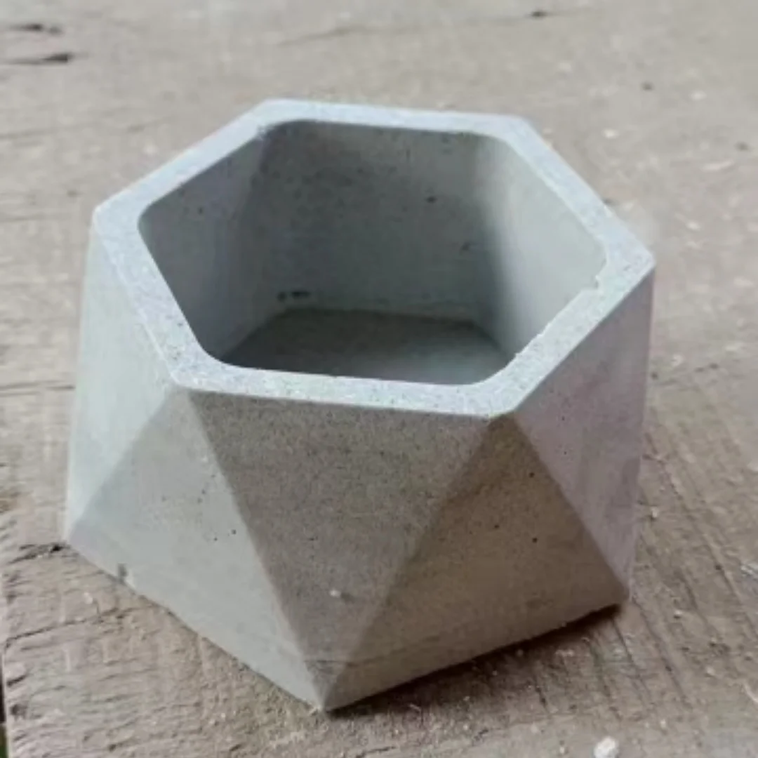 DIY Succulent Flowerpot Epoxy Resin Mold Cement Concrete Hexagonal Gypsum Micro Landscape Decoration Mould