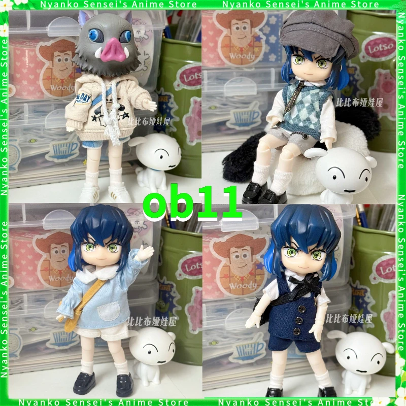 

In Stock Demon Slayer Hashibira Inosuke OB11 1/12 Scale BJD Doll Action Figure Anime Models Toy Gift Hobby Collectible