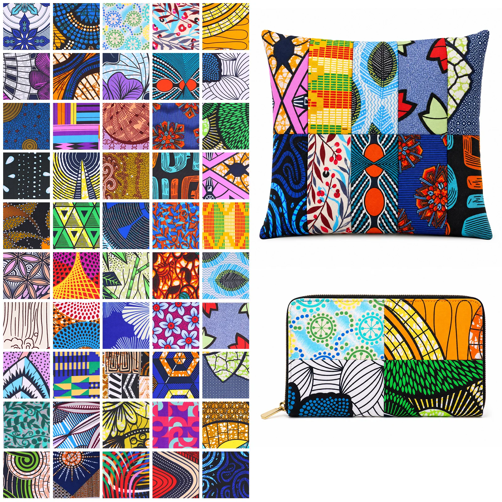 Sewing Textiles - 100 Piezas de Tela Africana de