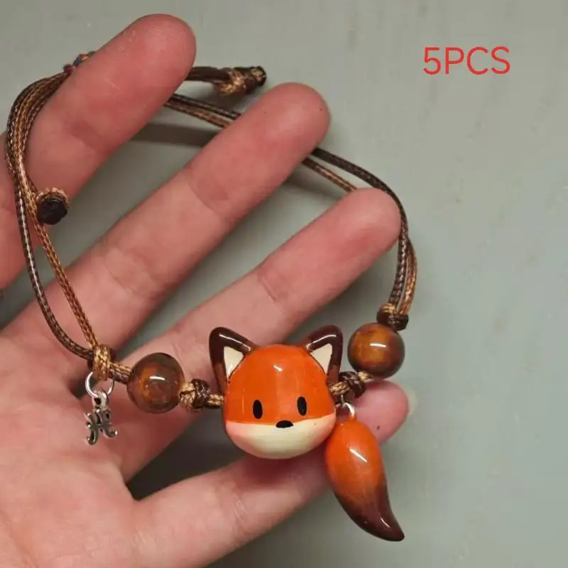 1/3/5 Stück, kreatives, handgefertigtes Armband in Tierform, niedlicher kleiner Fuchs, einzigartiges Accessoire für Damen, ideal für den täglichen Gebrauch, Partys oder als Geschenk. – Detail 10