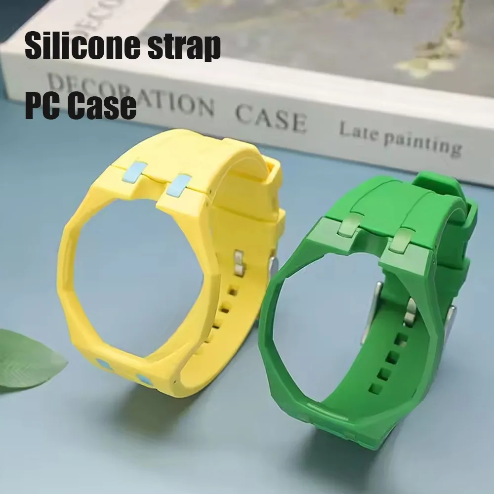 2 In 1 Strap + Case for Swatch x AP Royal pop Pocket Watch Change to Wristwatch PC Case+Silicone Band Wrist strap Accessories