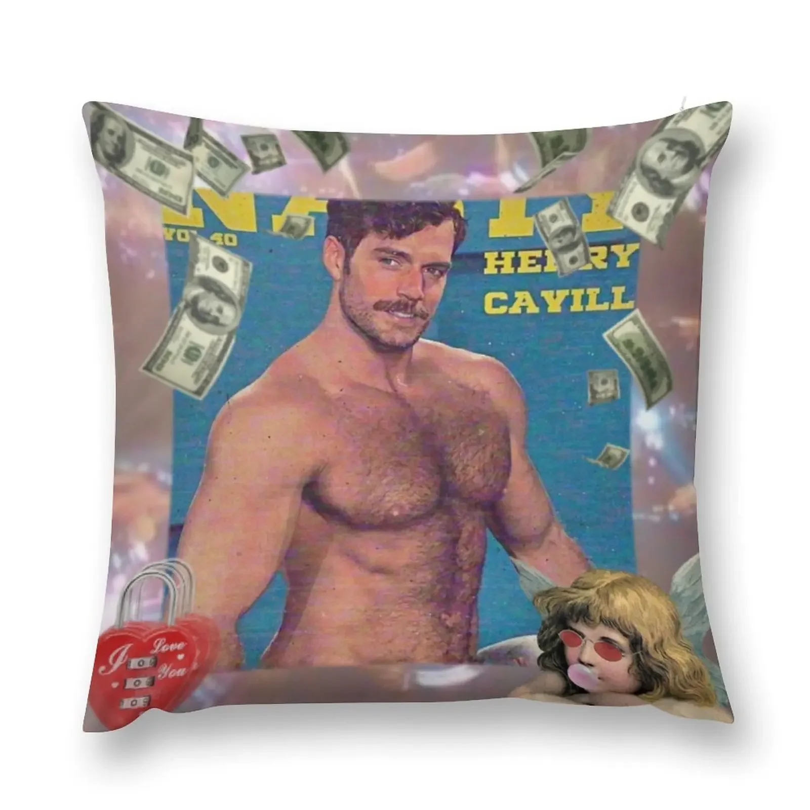 Vintage Daddy Henry Cavill Throw Pillow pillowcases for sofa cushions Decorative Cover For Living Room pillow