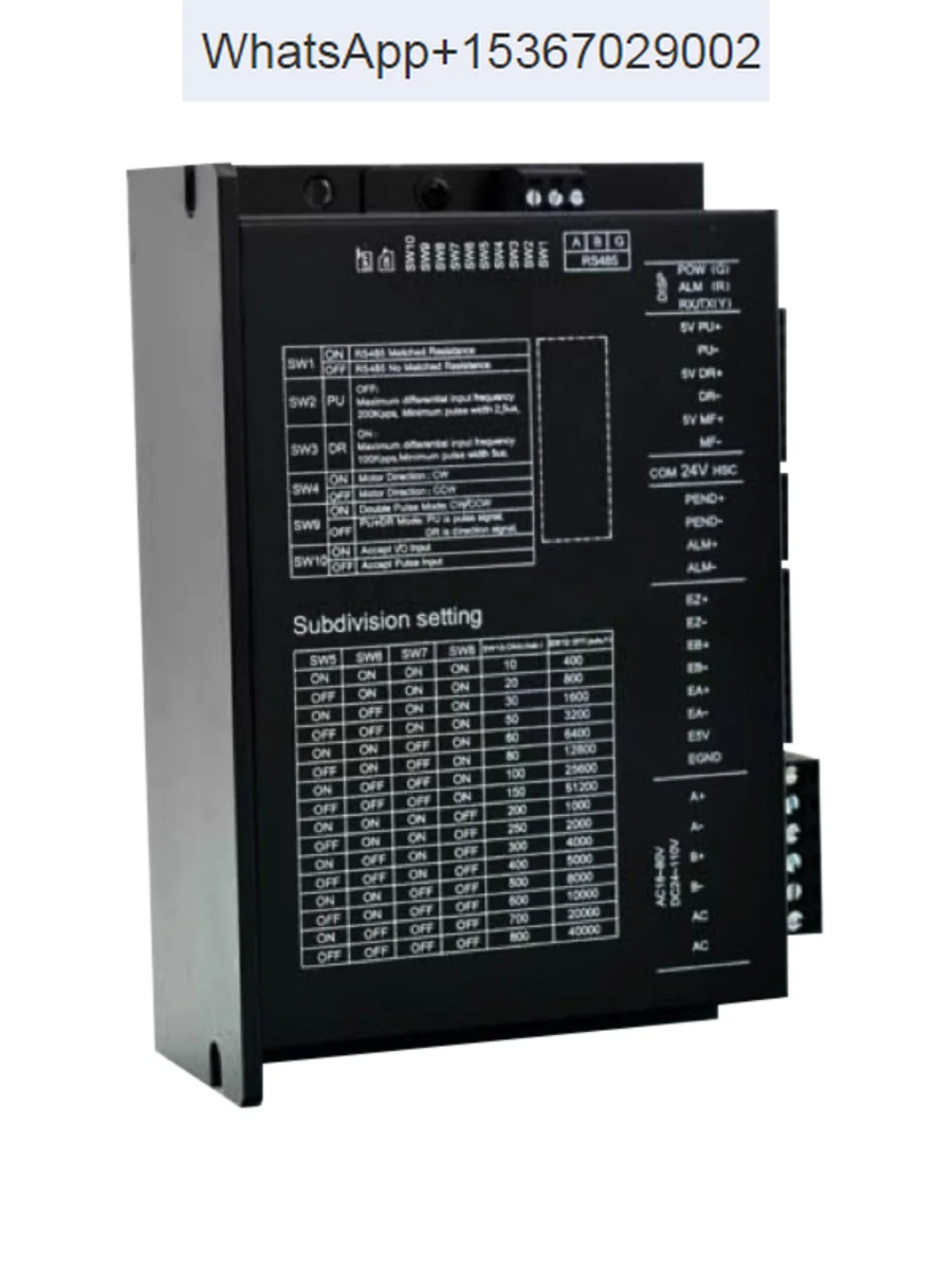 

42/57/60 two-phase closed-loop encoder stepper motor driver 485 communication protocol hybrid simple servo