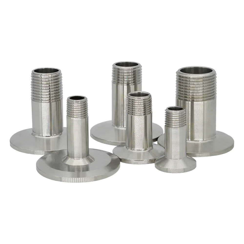 YQBS-304 ステンレス鋼サニタリーパイプ継手おねじトライクランプフェルール 1/4 "3/8" 1/2"