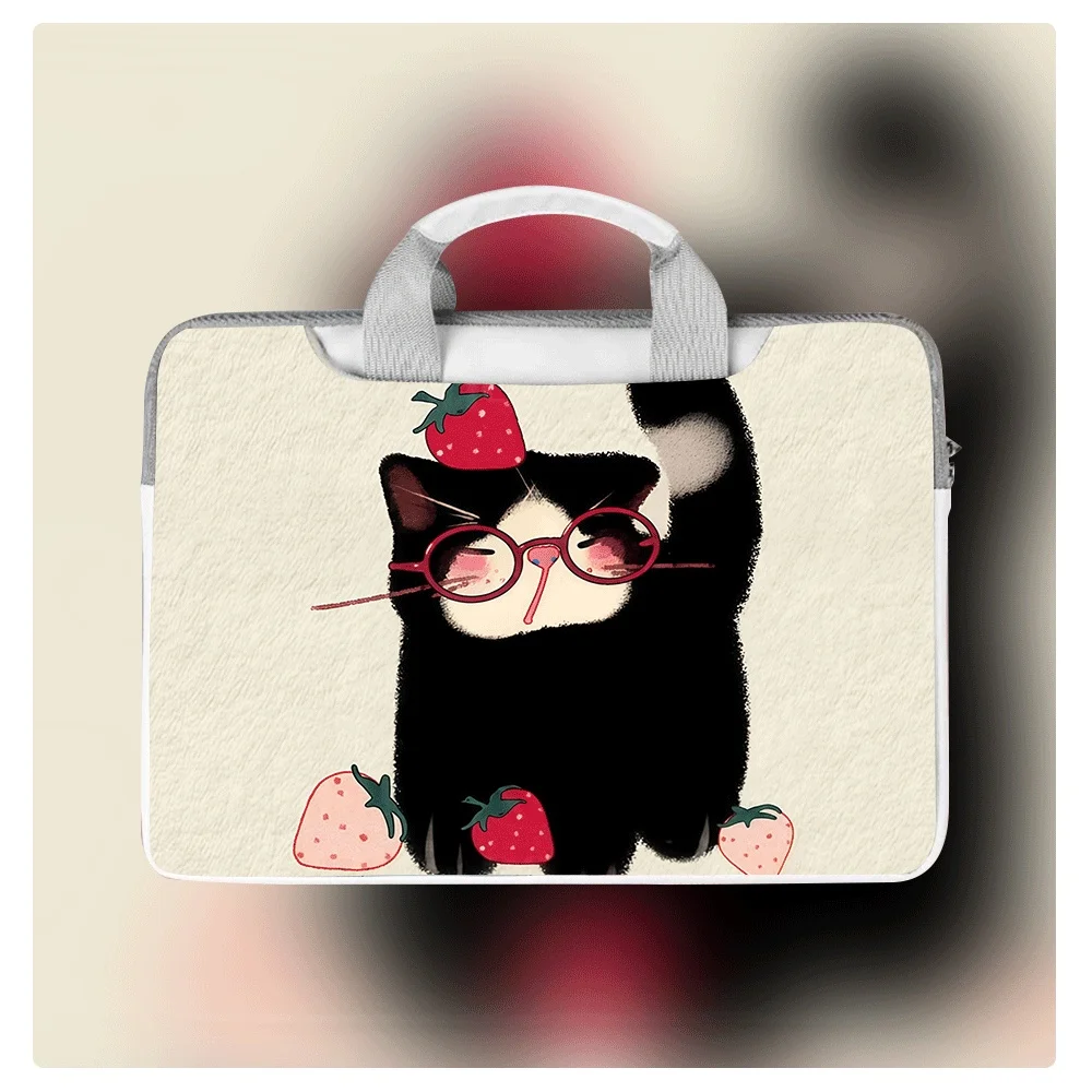 

Cute Cat Print Laptop Bag Cover Laptop Protective Case for Macbook Case 13 14 15 16 Inch Macbook Air Storage Bag Briefcase Gift