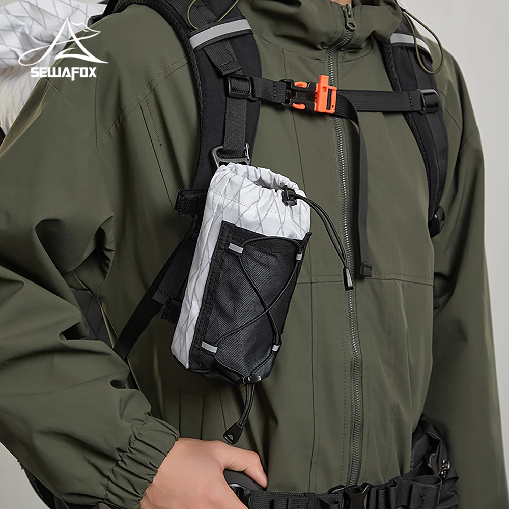 

XPAC Wateproof Hiking Bottle Holder Front Pouch Multi-Pocket Trekking Bag Phone Case Molle-Compatible Accessory Pack Outdoor