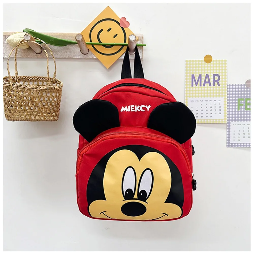 Disney-Cute Minnie Cartoon mochila para crianças, jardim de infância, tendência elegante, versátil, confortável, durável criança, presentes