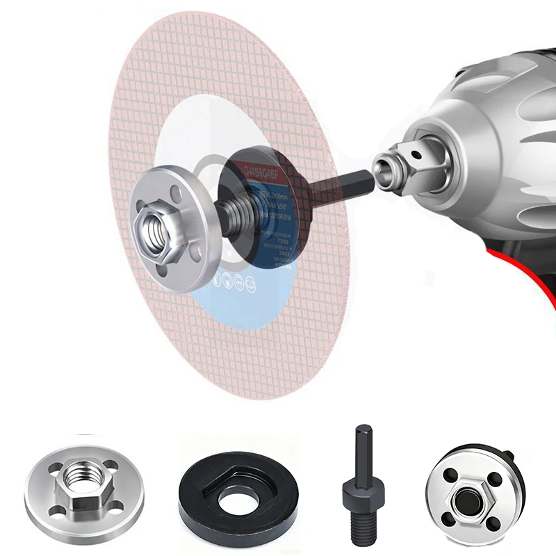 Universal Angle Grinder to Drill Adapter - 4 Jaw Chuck Multi-Function Conversion Head, Power Tool Accessory for Cutting, Sanding