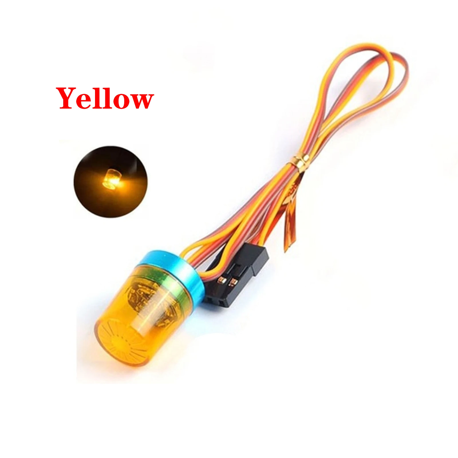 Car Led Flash Lights Police OD 9MM Multi-Function 360 Degree Rotating Flashing Lamp for 1:10 RC Off Road Car 1:14 Tamiya Tractor