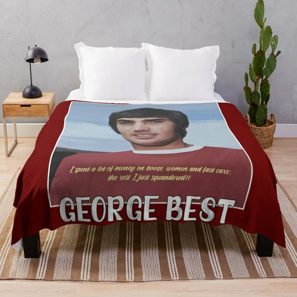 GEORGE BEST - ICONIC FOOTBALLER Throw Blanket for babies Fluffys Large Decorative Sofas Blankets