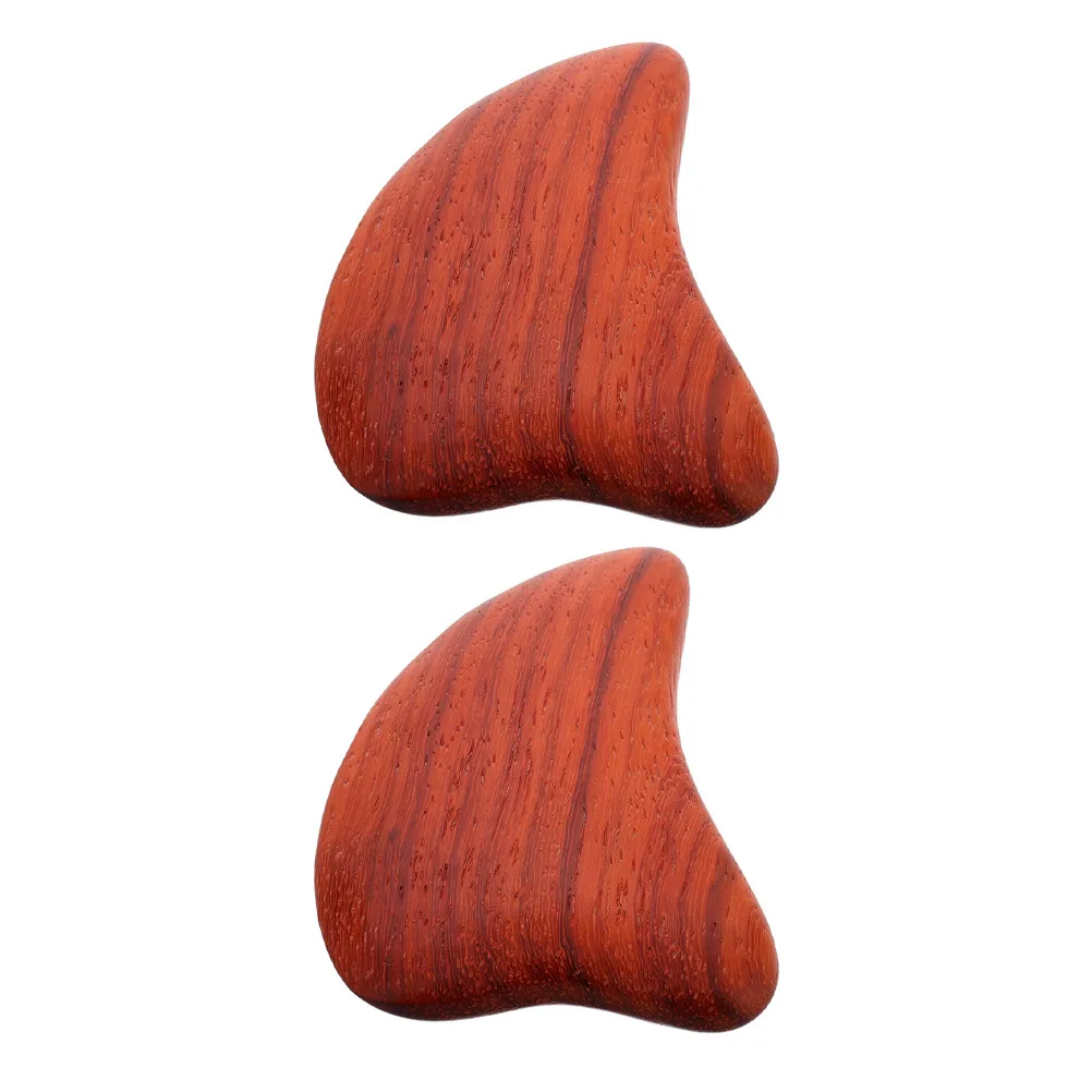 

2Pcs Heart Shape Gua Sha Scraping Board Natural Wood Massage Tool for Face Neck Back Full Body Handheld Wooden Massager