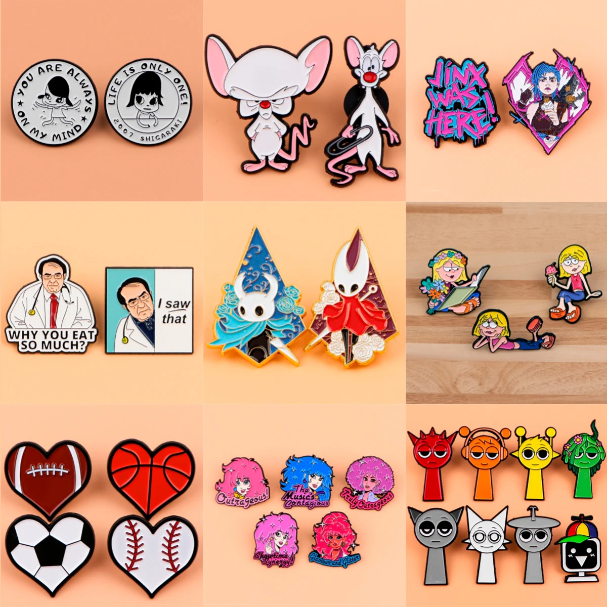 

2-8pcs/set Doctor Enamel Pin Cartoon Brooches Set Series Lapel Pins Badge on Backpack Clothing Accessories Friends Gifts