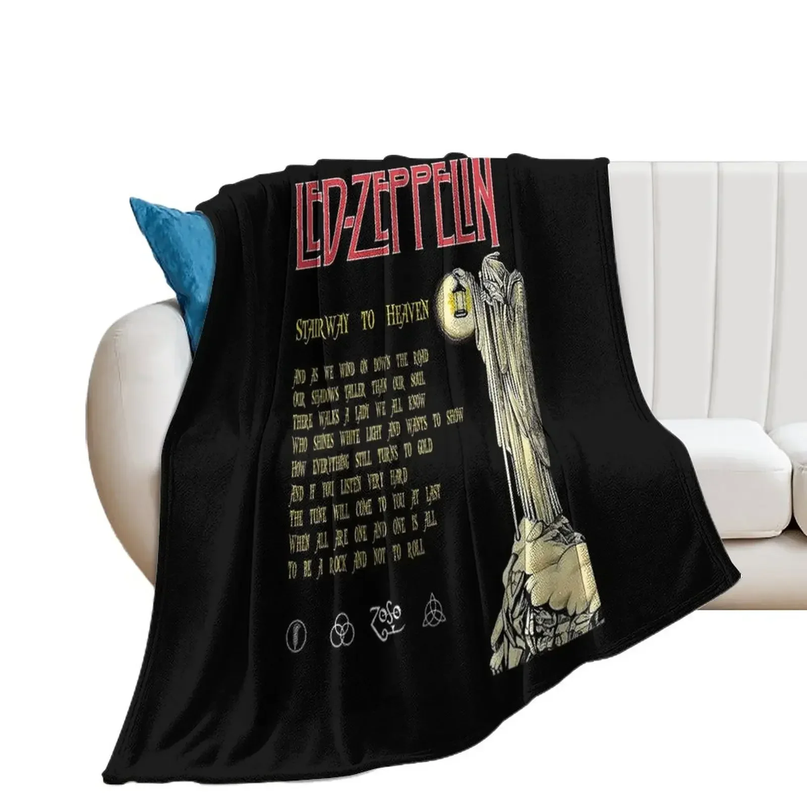 Stairway To Heaven Song Lyrics Poster - Stairway To Heaven Album Throw Blanket Cute Sofa Quilt Winter beds Blankets