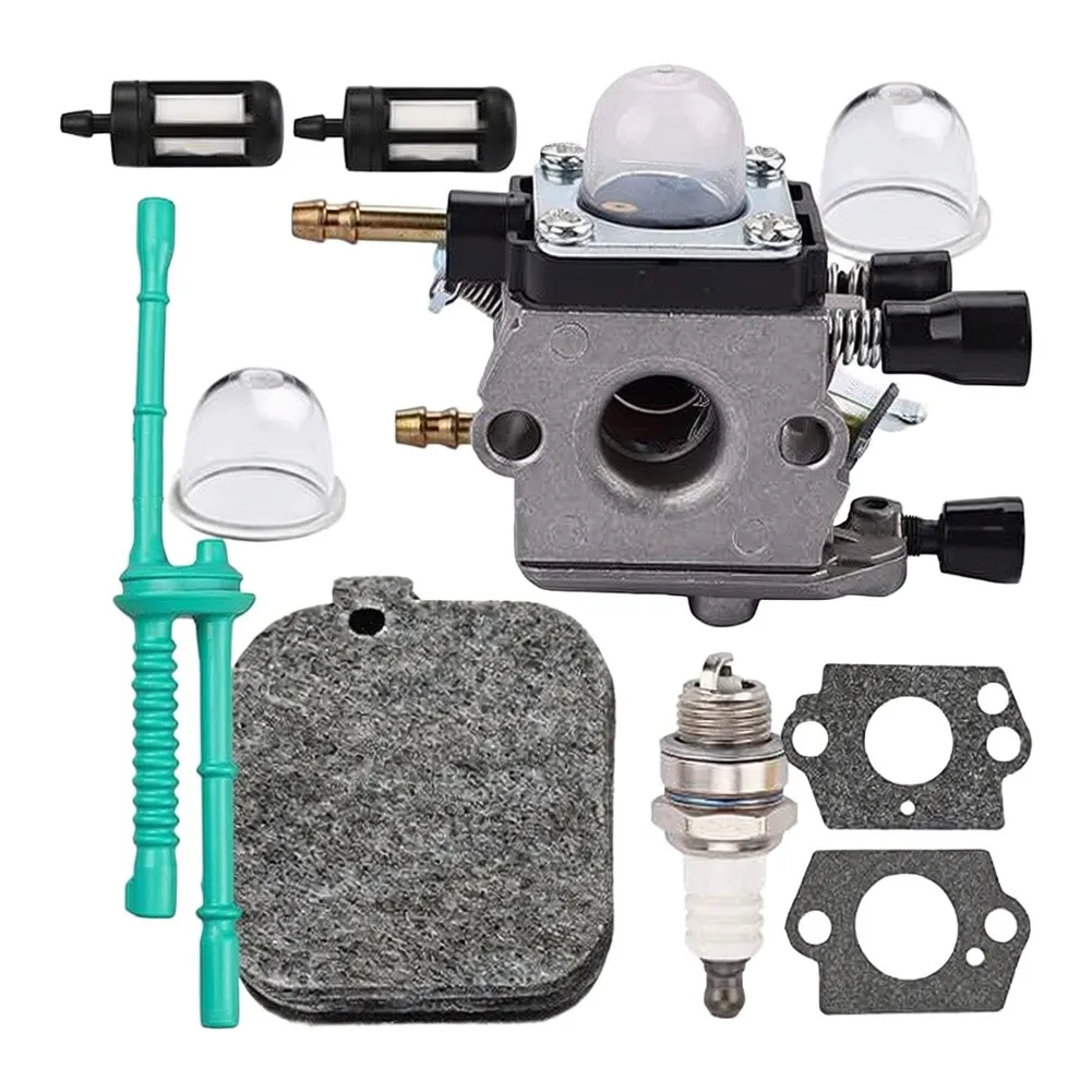 Carburettor C1Q-S68G Compatible with BG45 BG46 BG55 BG65 BG85 SH55 SH85 For Leaf Blowers Includes Fuel Line Kit Gaskets Filters