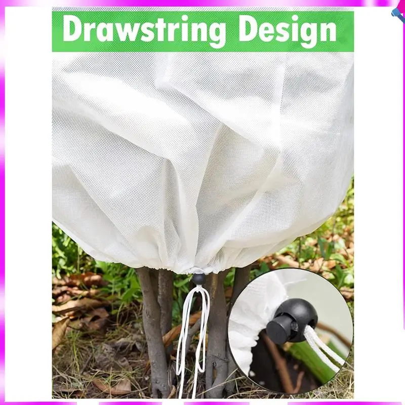 N96R 6Pcs 야외 식물 보호기 식물 커버 동결 보호, 과일 나무에 대한 24X32inch 추운 날씨 서리 천 담요