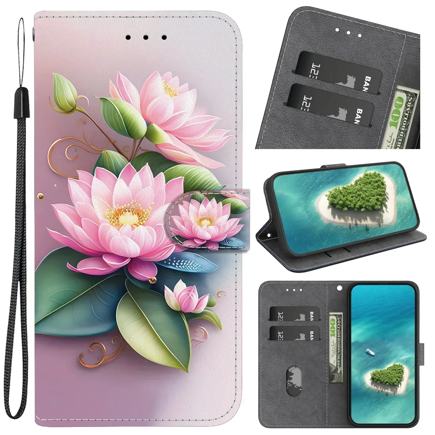 Fundas para Honor 200 90 80 70 50 Pro Lite SE Plus 5G Play 60 funda coque Flip Wallet fundas de teléfono Sunjolly