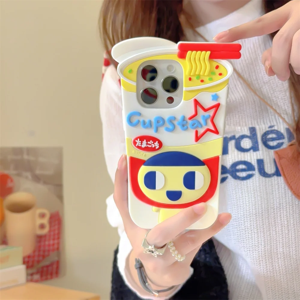 

Funny Kawaii cartoon phone case iPhone 13 14 15 16 Pro 12 Pro Max cover cute 3D INS Korean Fundas soft silicone shockproof Cover