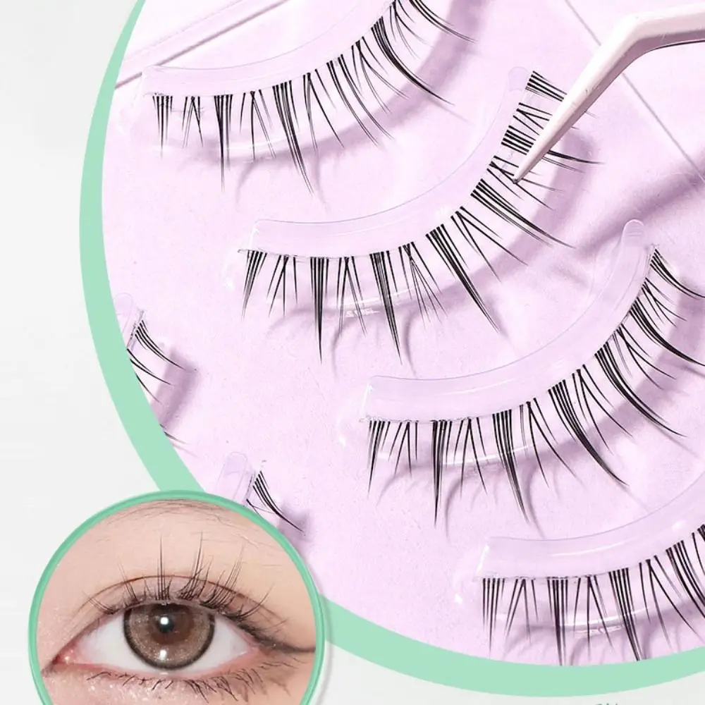 5 paar Mode Wispy Volle Streifen Wimpern DIY Curling Wimpern Verlängerung Make-Up Fischschwanz Nette Falsche Wimpern Täglich