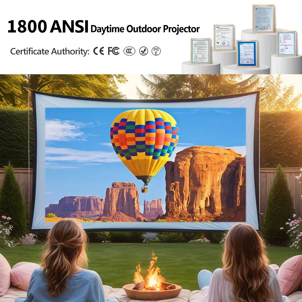 Datashow Proyector 4k 80000 lúmenes Android WIFI Enfoque automático Corrección trapezoidal 1080P Vídeo Full HD Proyector de haz de luz diurna