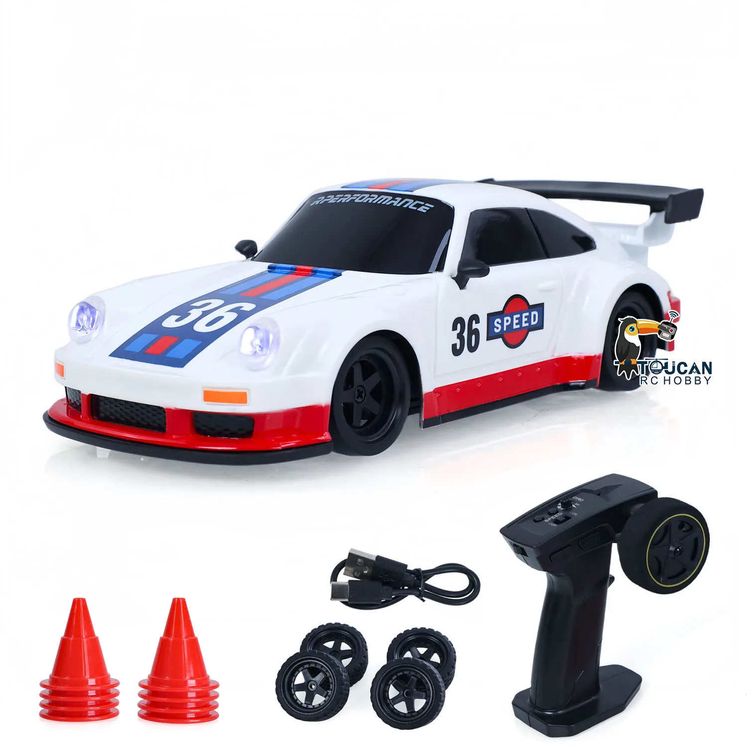 New 1/36 RC Drift Car 3611 High Speed 4WD Plastic Gyroscope Mini Remote Control Racing Cars Vehicle LED Light Radio Model - view 5