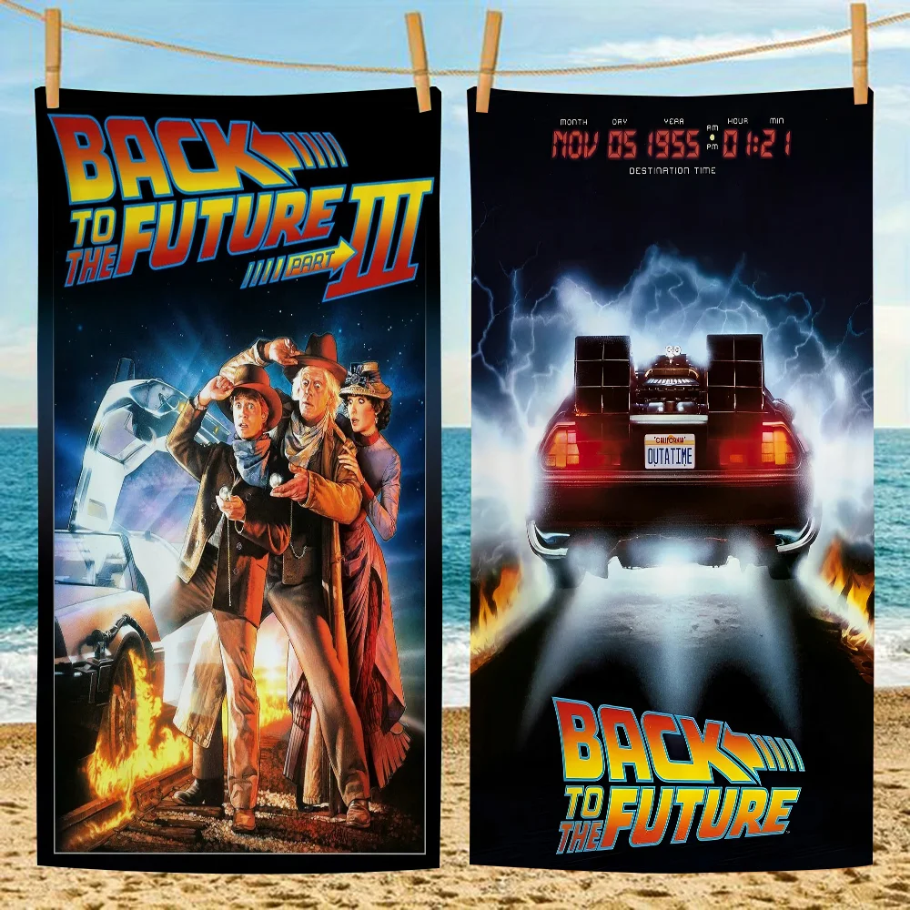 

Movie Back To The Future Bath Towel Microfiber Soft Water Absorbing Breathable For Girl Kids Decorative Cartoon Beach Towel