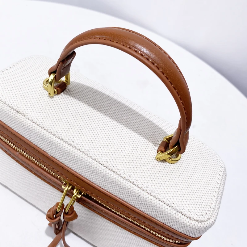 حقيبة صندوق بو من القماش المطرز للنساء حقائب يد وحقائب يد فاخرة 2025 جديدة على الموضة صغيرة بسحاب للكتف متقاطعة مع الجسم شحن مجاني سريع الوصول