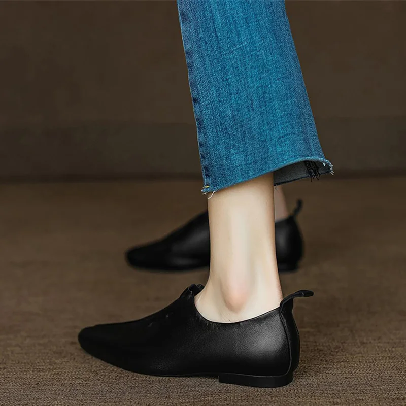 Women's Loafers Luxury Artificial Leather Casual Outdoor Fashion Moccasins Flats Spring Autumn Beige Comfortable Shoes For Women view 6