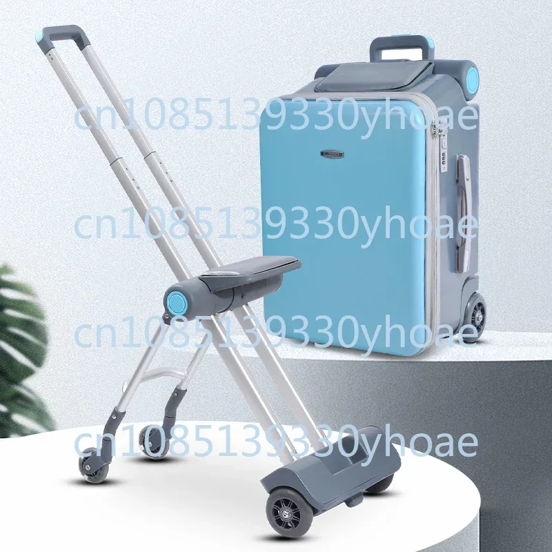 Lazy suitcase Children can sit and ride trolley case Boarding suitcase