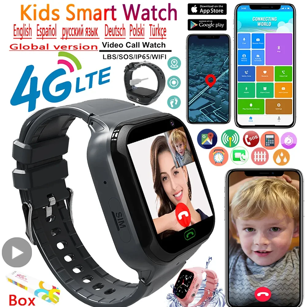 Smartwatch Wrist Kids Smart Watch Children Boys Girls Waterproof Child Electronic Digital Connected Wristwatch Clock Little Hand