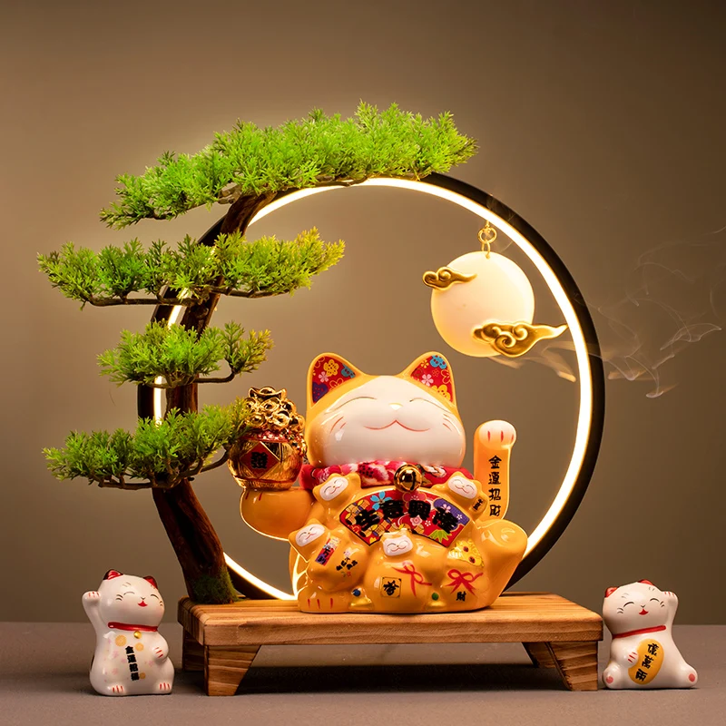 Lucky Cat Ornament Opens Gift Business Xinglong Automatic Shaker Front Desk Home Living Room Decoration Fortune Cat Gifts