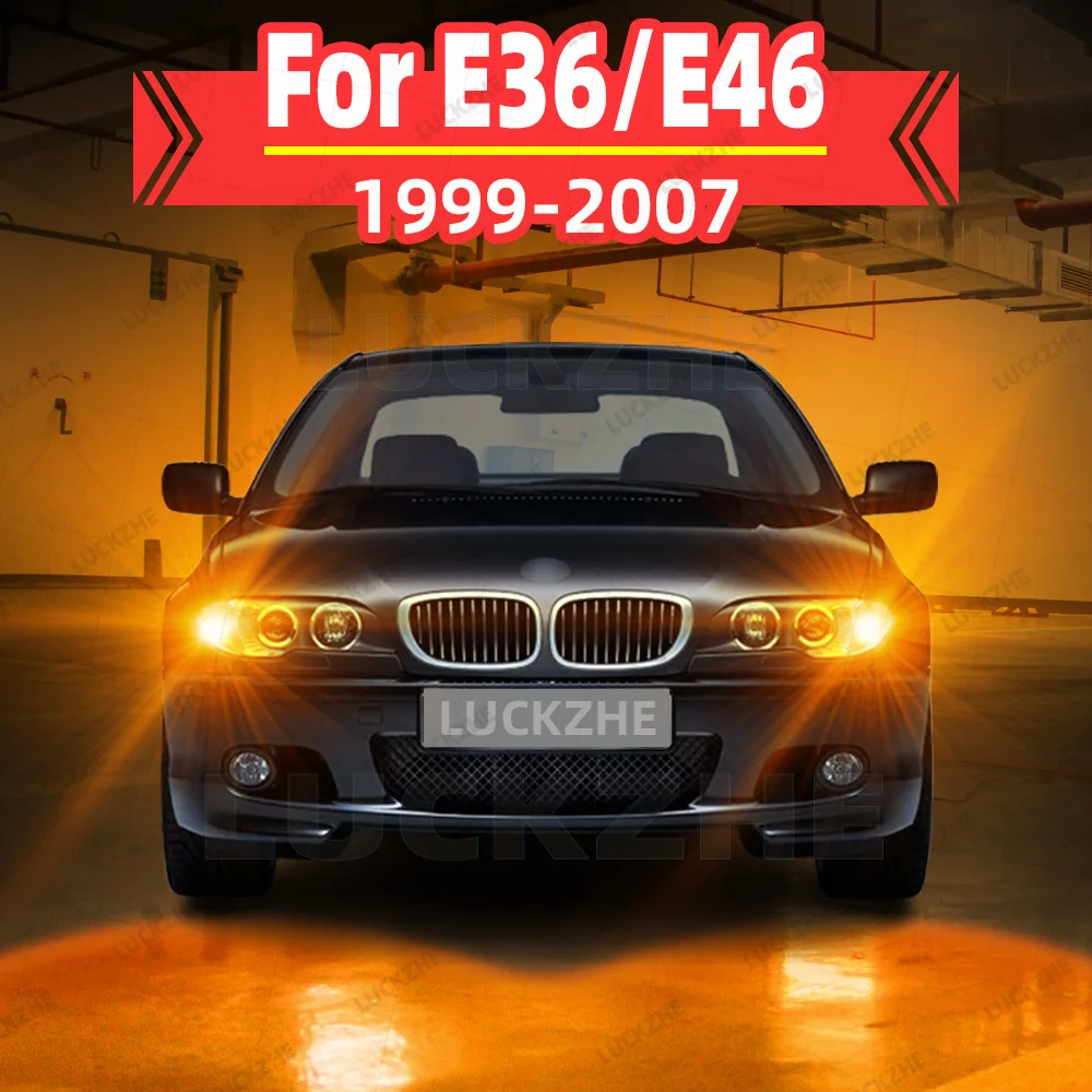 

2pcs Car LED Turn Signal Lights Bulbs Amber For Rear Direction Indicator Lamp Bulbs For BMW 3-Series E36 E46 318d 320d 325i 316i