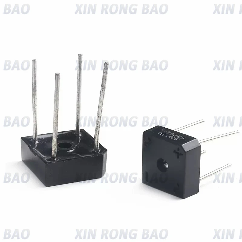 10PCS KBPC608 KBPC-608 6A 800V Single Phases Diode 4pin bridge rectifier new and original IC