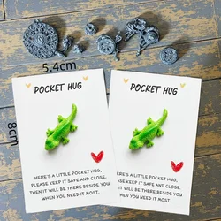 5/10/20/30/40pcs Pocket Hug Lizard Charm: A Cute Plastic Keychain Suitable For Any Occasion - The Perfect Gift For Birthdays