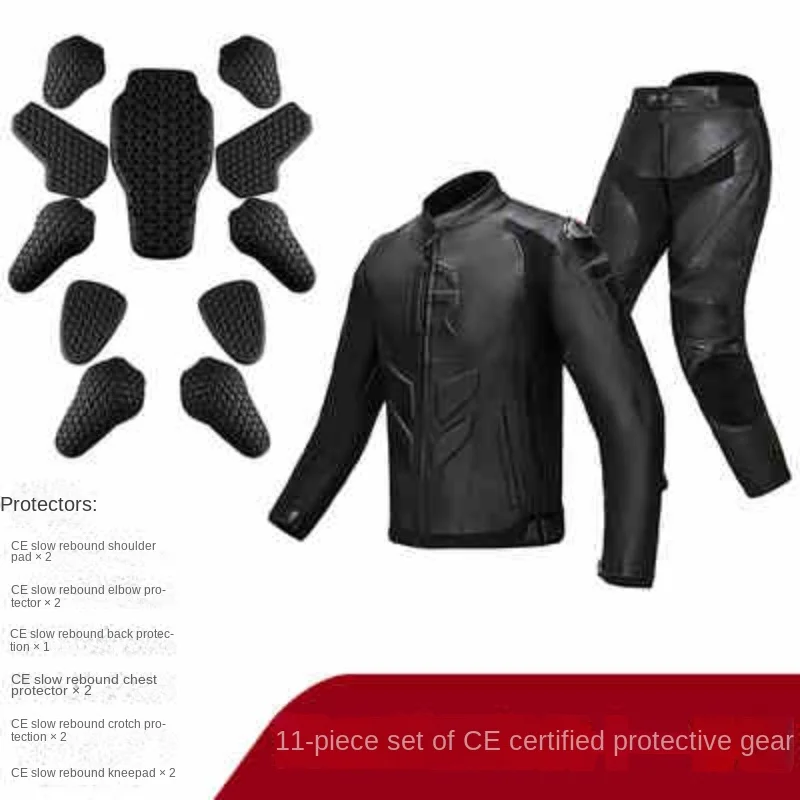 

Motorcyclist Leather Jacket, Anti-drop and Warm, Men's Biker Jacketwomen's Racing Motorcycle Riding Suit, Windproof Four Seasons