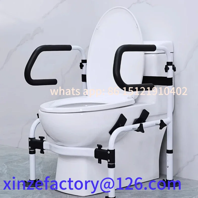 

Be suitable for Carbon Steel Bathroom Support Bar Anti-Tip Toilet Assistance Frame Stable Stand-Up Aid
