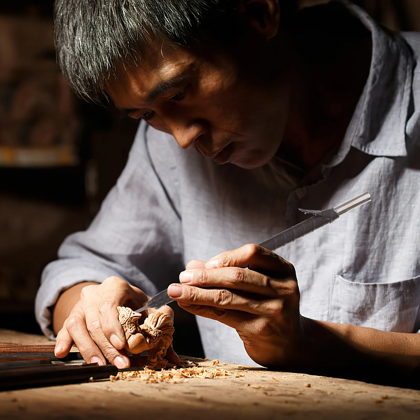 12 قطعة مجموعة أدوات نحت الخشب سكاكين حادة مقاومة للماء لفنانين النجارة والهواة عدة أدوات نحت الخشب #3