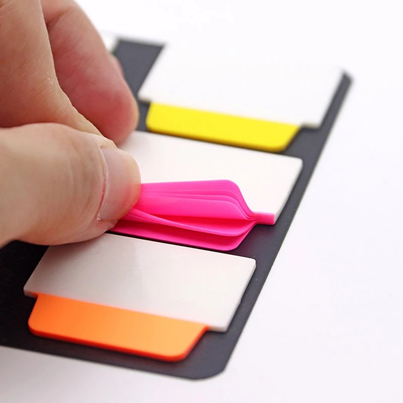 120 Pages Simple Pure Transparent Index Stickers Color Label Stickers DIY Sticky Notes Office School Supplies